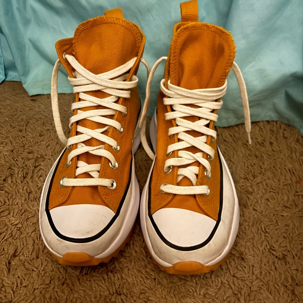 Mustard Yellow Platform Converse
